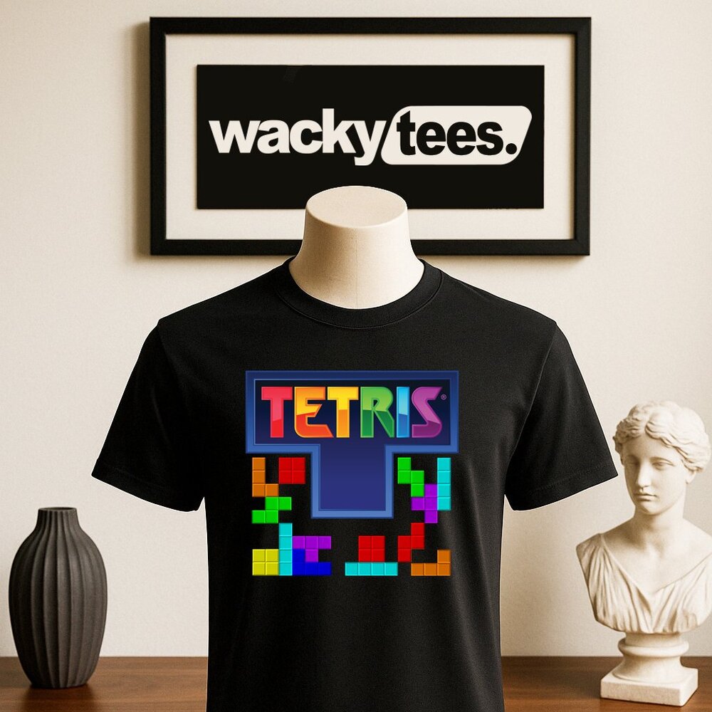 Tetris Brick Game Retro Classic Graphic Tee Shirt